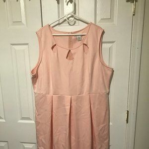 Classy baby pink plus size dress